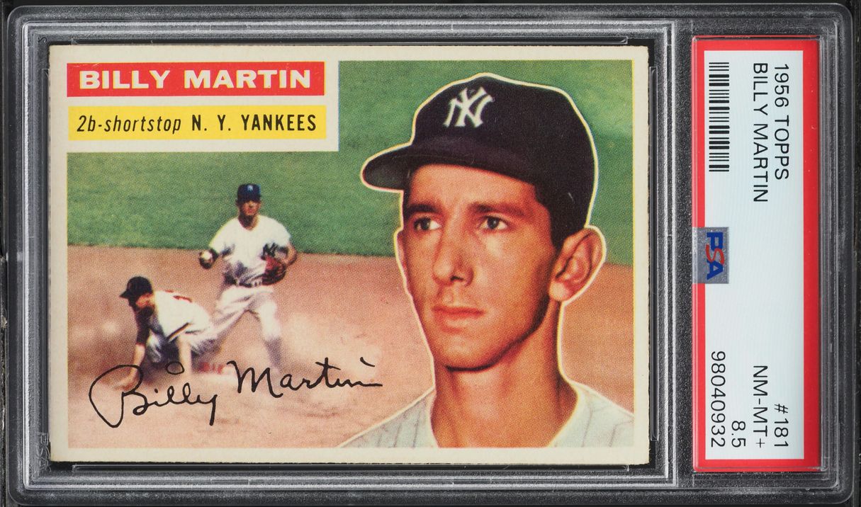 1956 Topps Billy Martin #181 PSA 8.5 NM-MT+