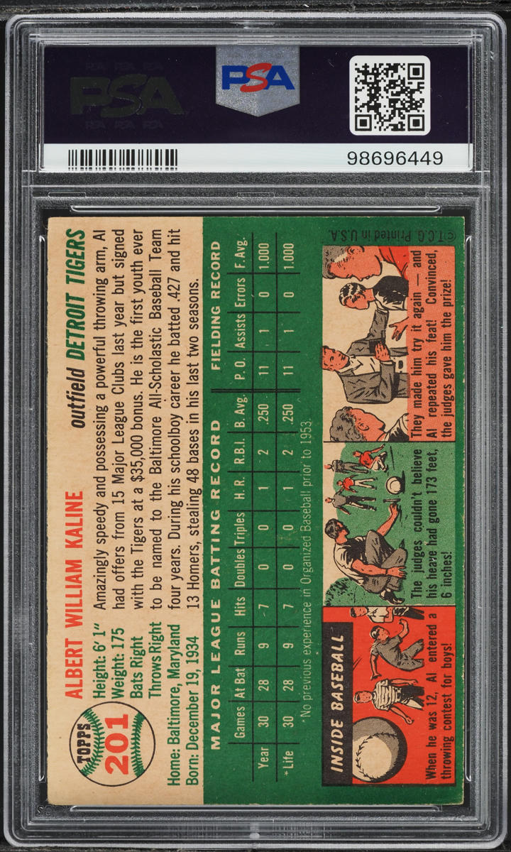 1954 Topps Al Kaline ROOKIE #201 PSA 4 VGEX