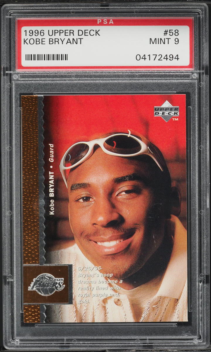 1996 Upper Deck Basketball Kobe Bryant ROOKIE #58 PSA 9 MINT