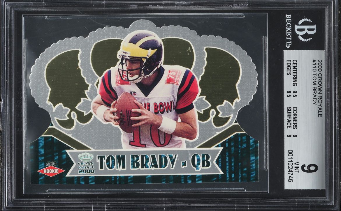 2000 Pacific Crown Royale Royalty Tom Brady ROOKIE #110 BGS 9 MINT