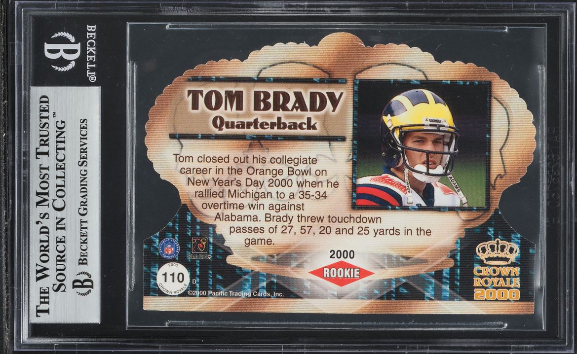 2000 Pacific Crown Royale Royalty Tom Brady ROOKIE #110 BGS 9 MINT