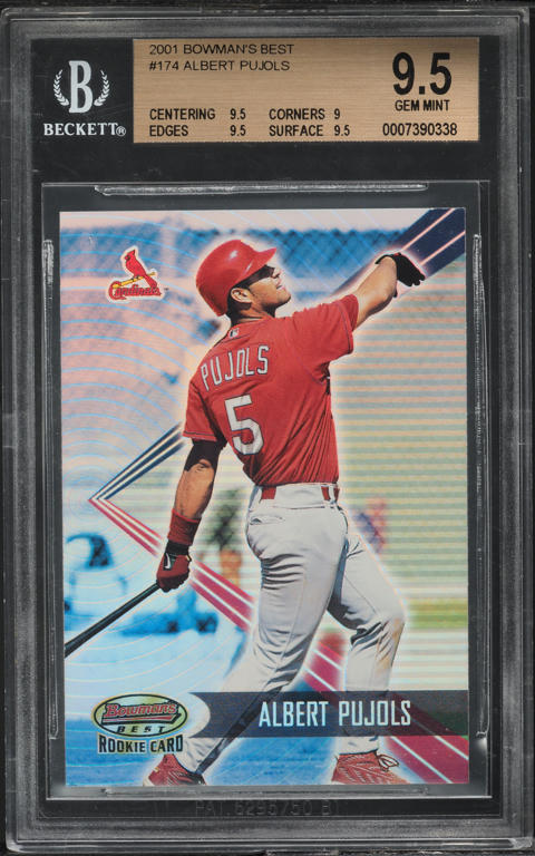 2001 Bowman's Best Albert Pujols ROOKIE /2999 #174 BGS 9.5 GEM