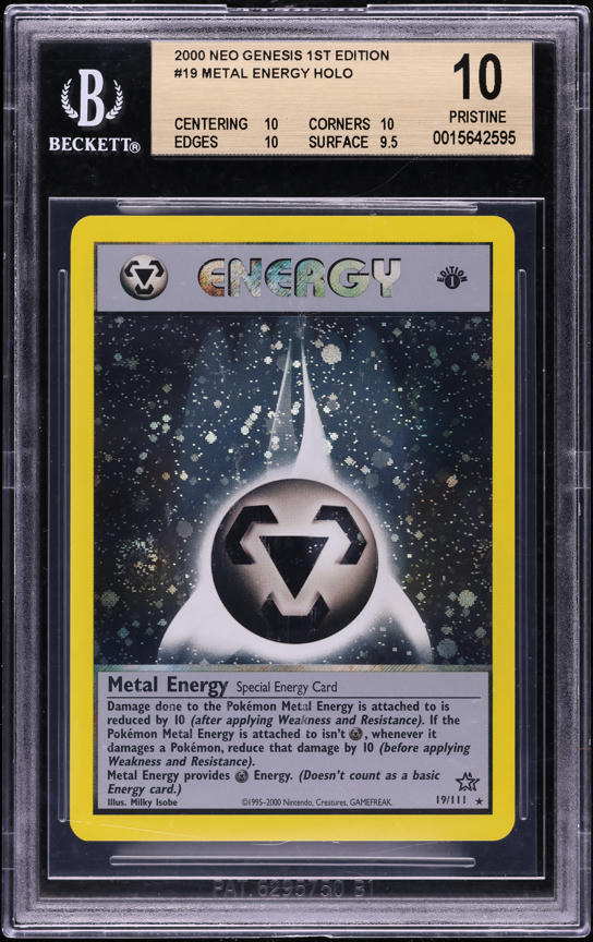 2000 Pokemon Neo Genesis 1st Edition Holo Metal Energy #19 BGS 10 PRISTINE  on Fanatics Collect