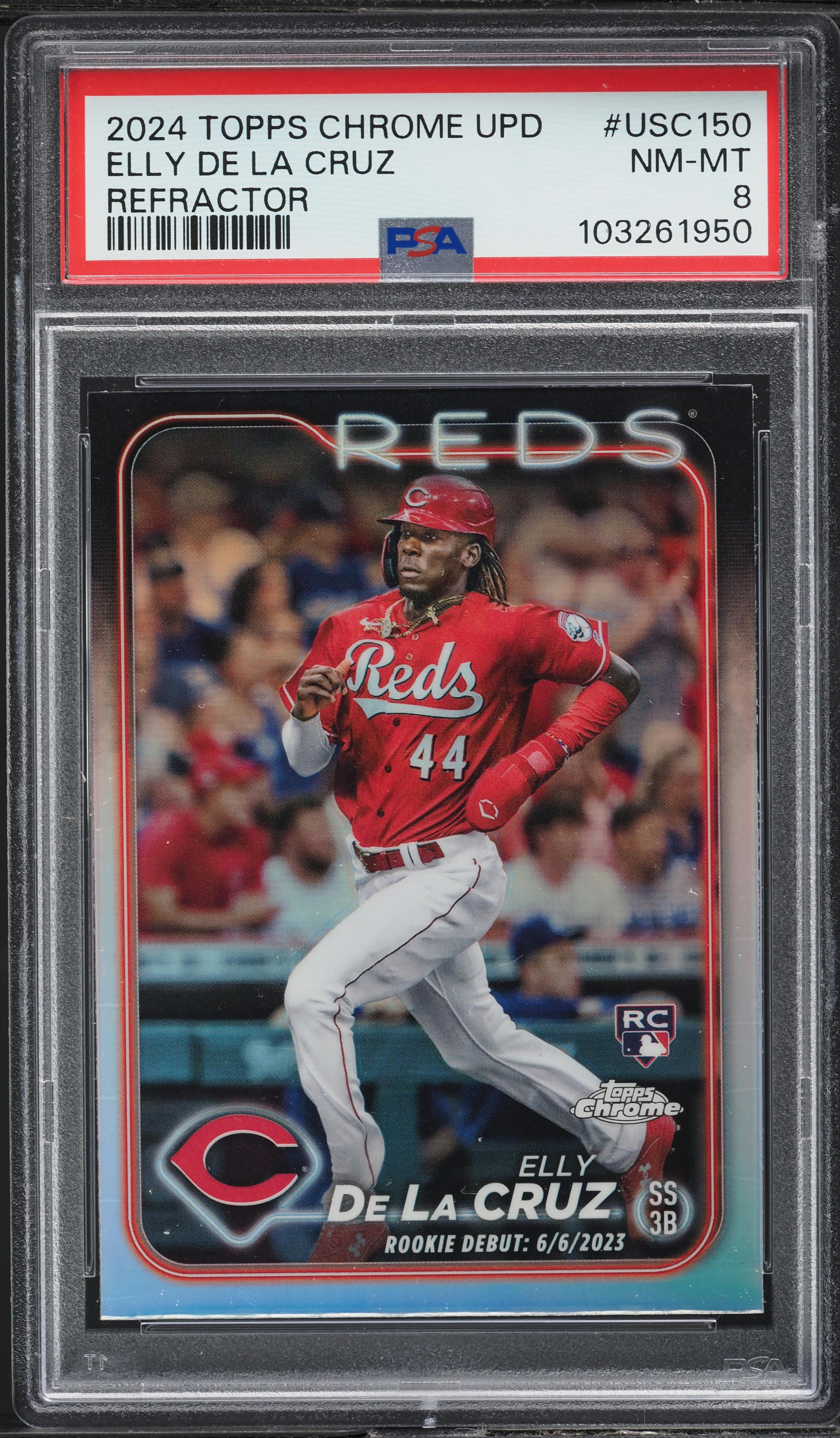 ティエリ アンリ Topps Chrome Refractor PSA 10 2024 Topps Chrome Update Refractor Elly De La Cruz ROOKIE #USC150