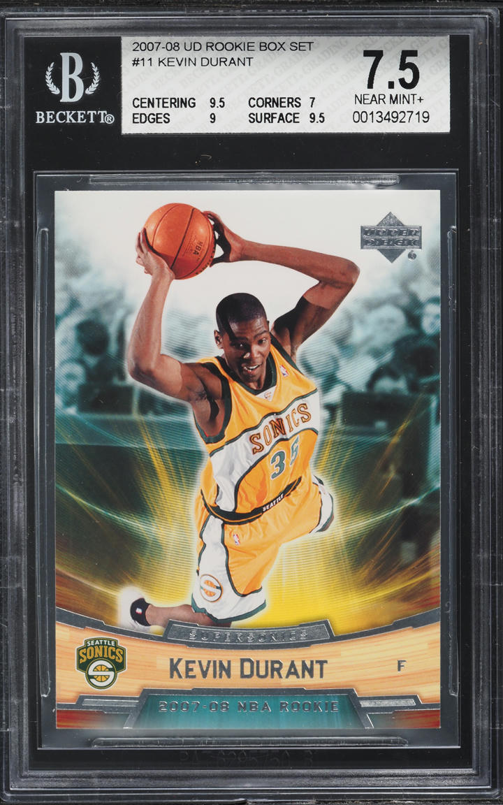 2007 Upper Deck Box Set Kevin Durant ROOKIE #11 BGS 7.5 NRMT+