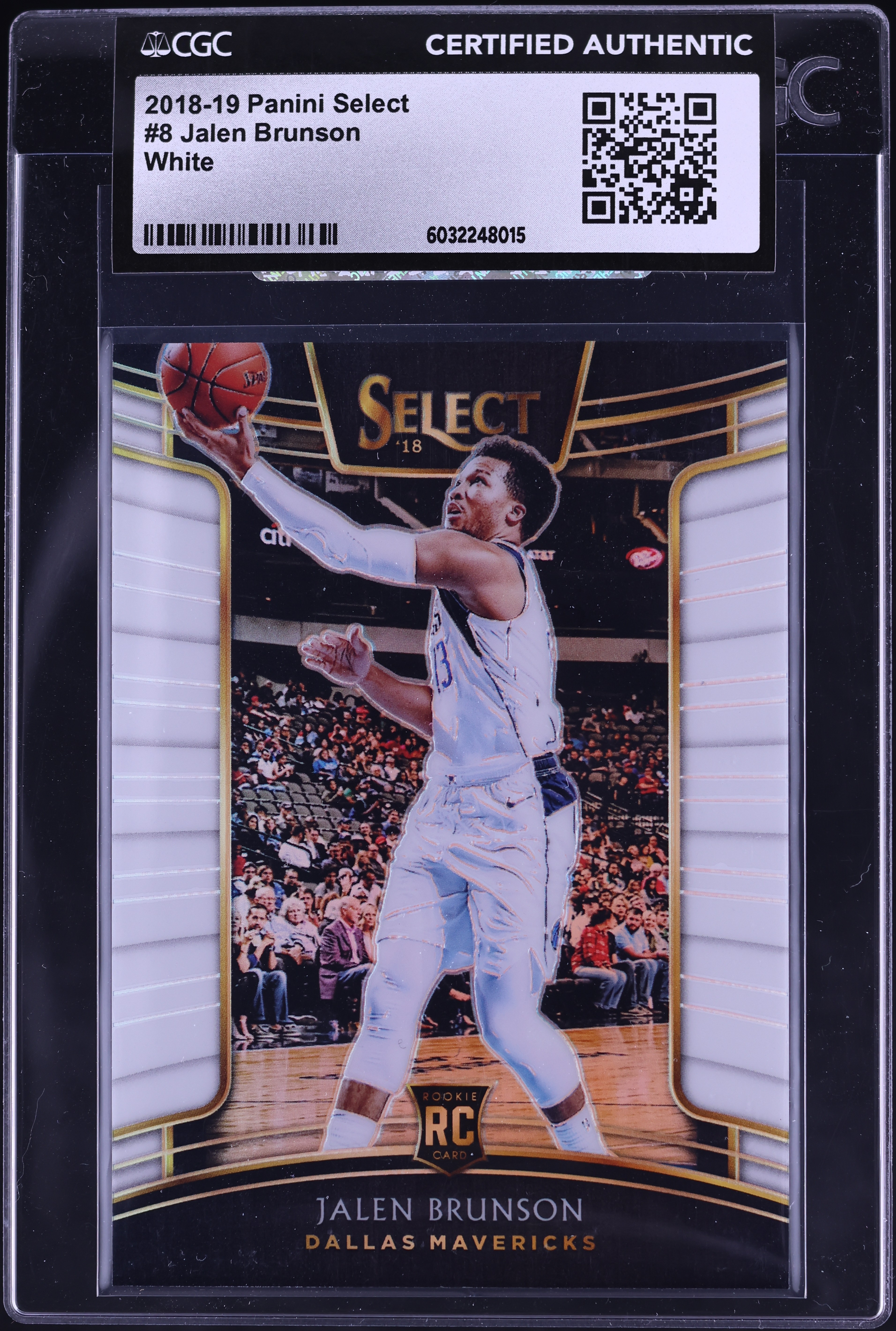 2018 Select Concourse White Jalen Brunson ROOKIE /149 #8 CGC AUTH 