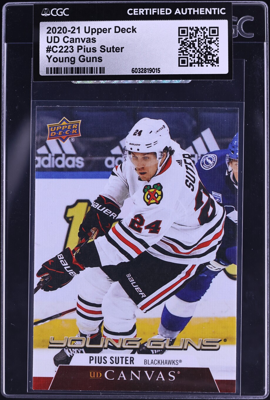 2020 Upper Deck Canvas Young Guns Pius Suter ROOKIE #C223 CGC AUTH