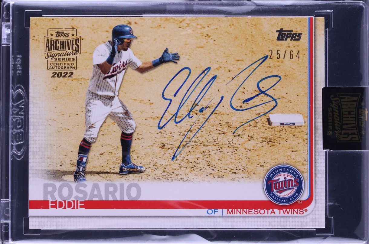 2022 Topps Archives Signature Series '19 Eddie Rosario AUTO /64 #258 CGC AUTH