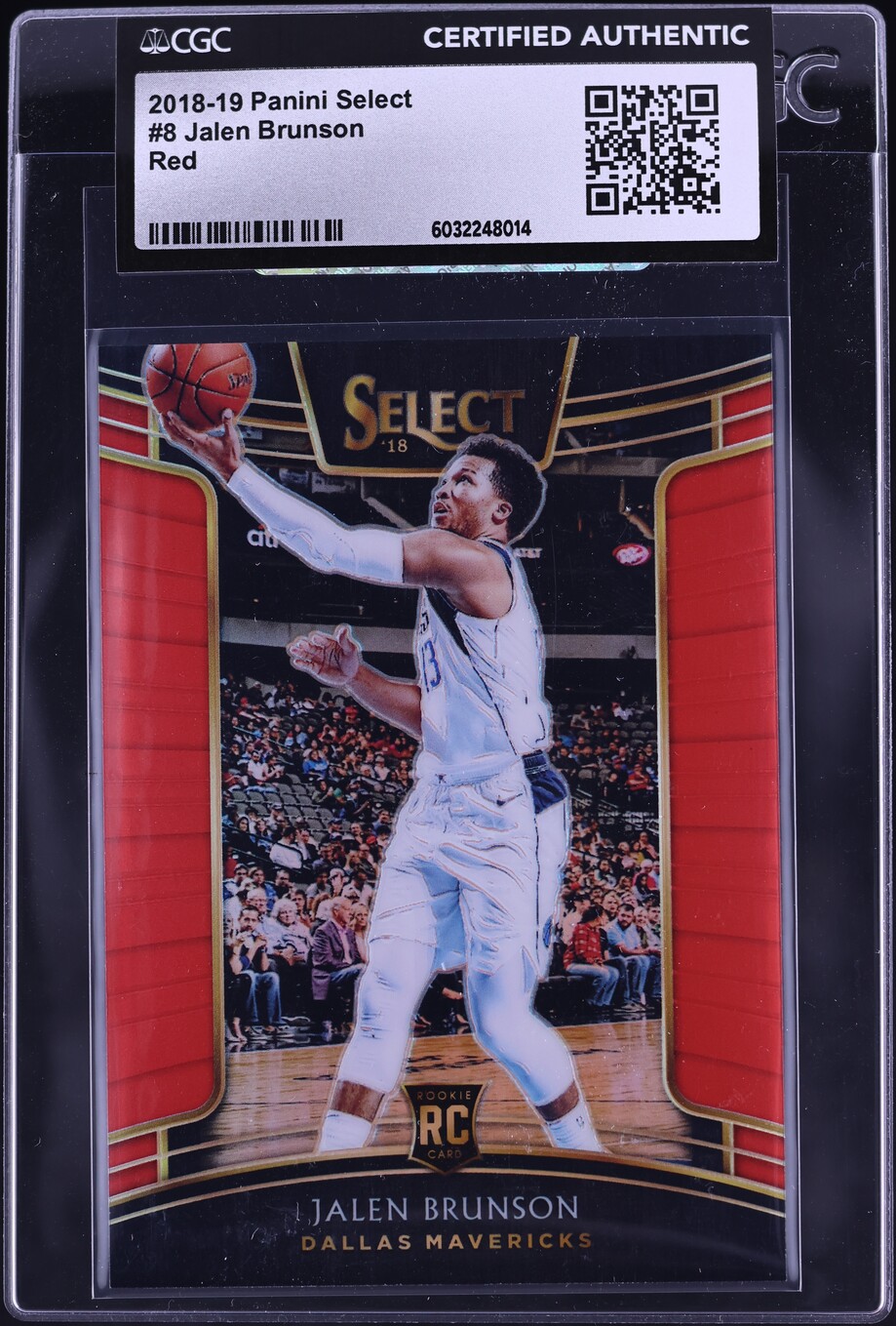 2018 Select Concourse Red Jalen Brunson ROOKIE /199 #8 CGC AUTH