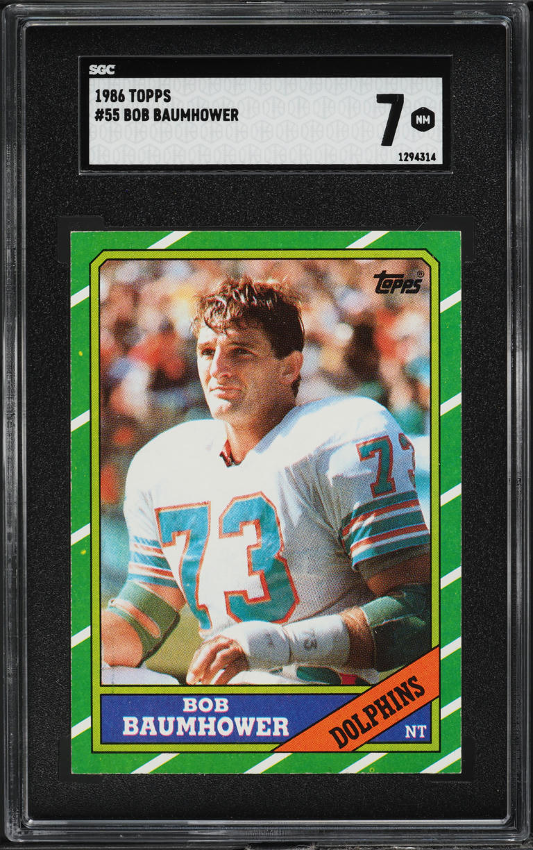 1986 Topps Football Bob Baumhower #55 SGC 7 NRMT