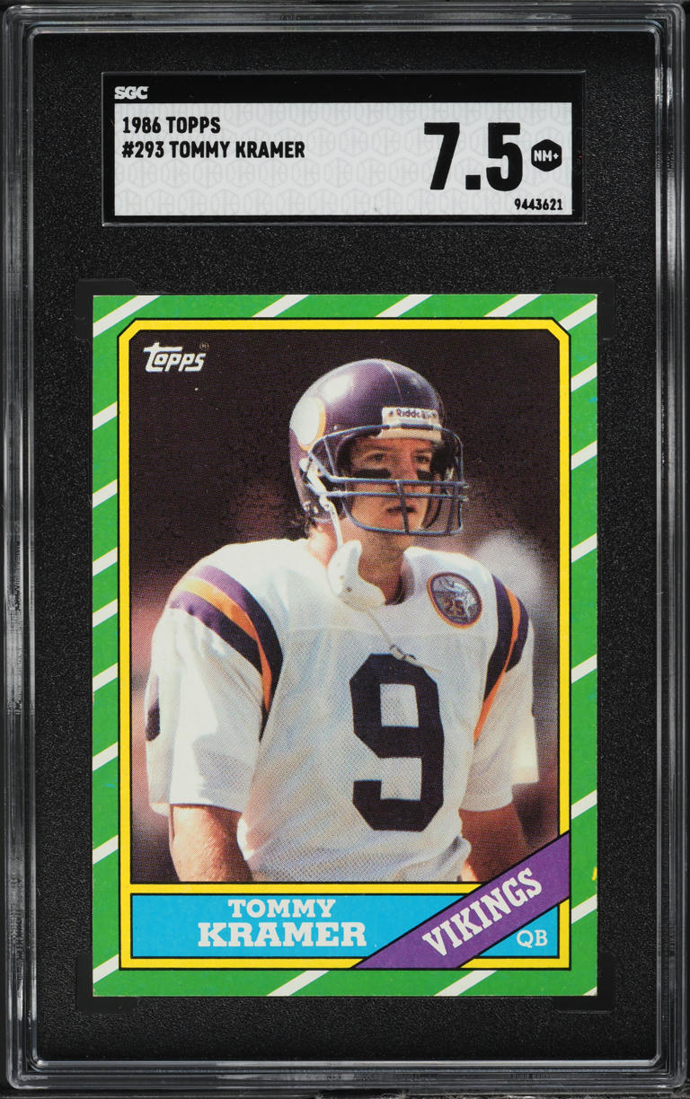 1986 Topps Football Tommy Kramer #293 SGC 7.5 NRMT+