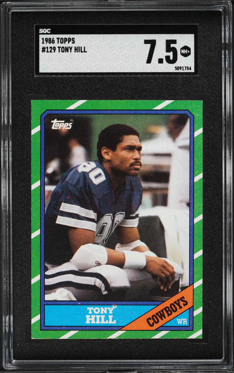 1986 Topps Football Tony Hill #129 SGC 7.5 NRMT+