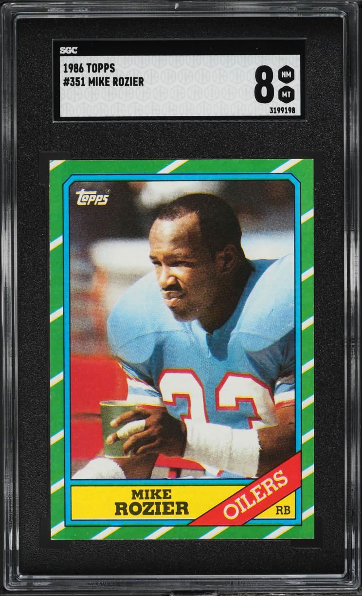 1986 Topps Football Mike Rozier #351 SGC 8 NM-MT