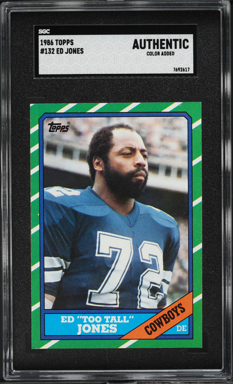 1986 Topps Football Ed Jones #132 SGC AUTH