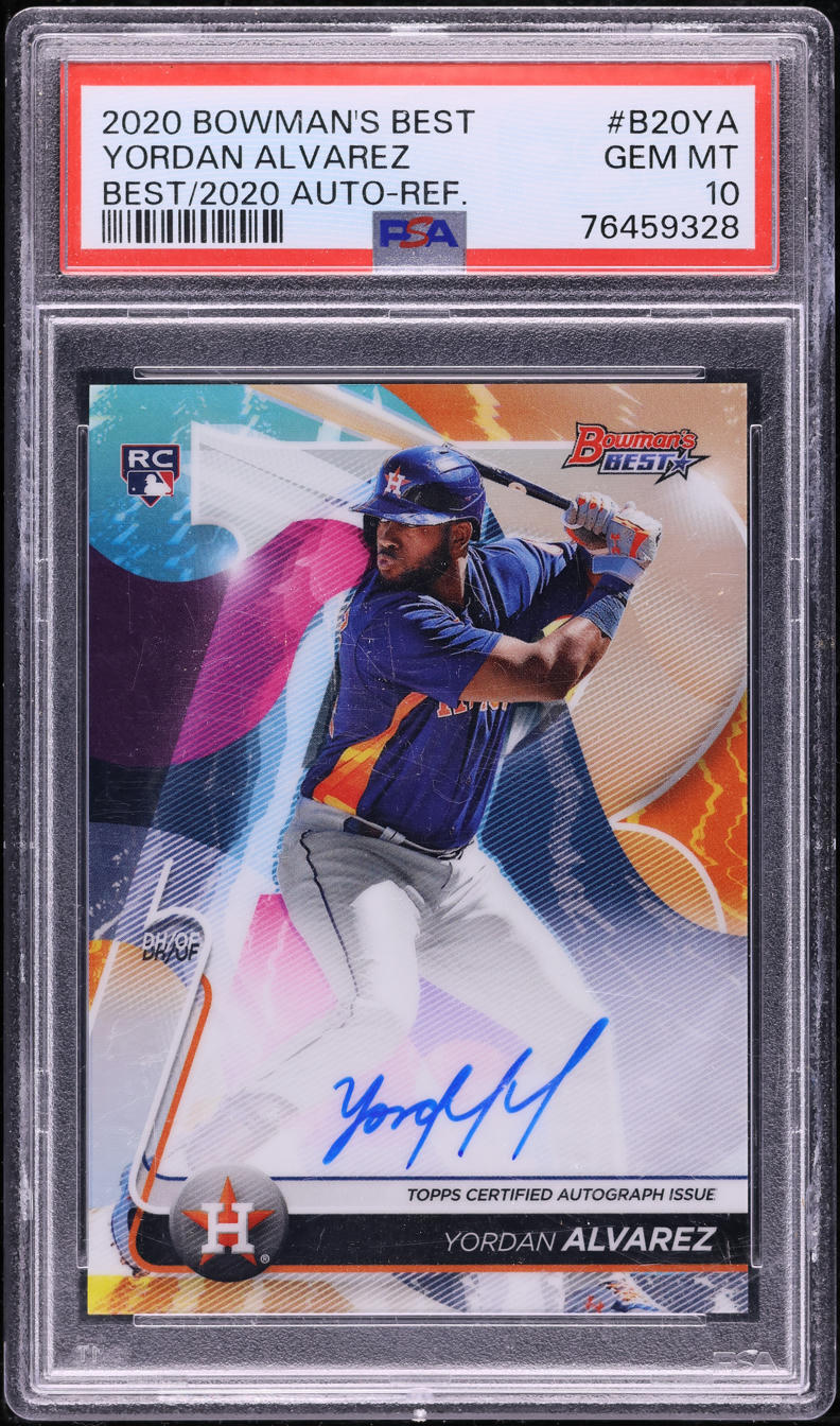 2020 Bowman's Best Of '20 Refractor Yordan Alvarez ROOKIE AUTO PSA 10 GEM
