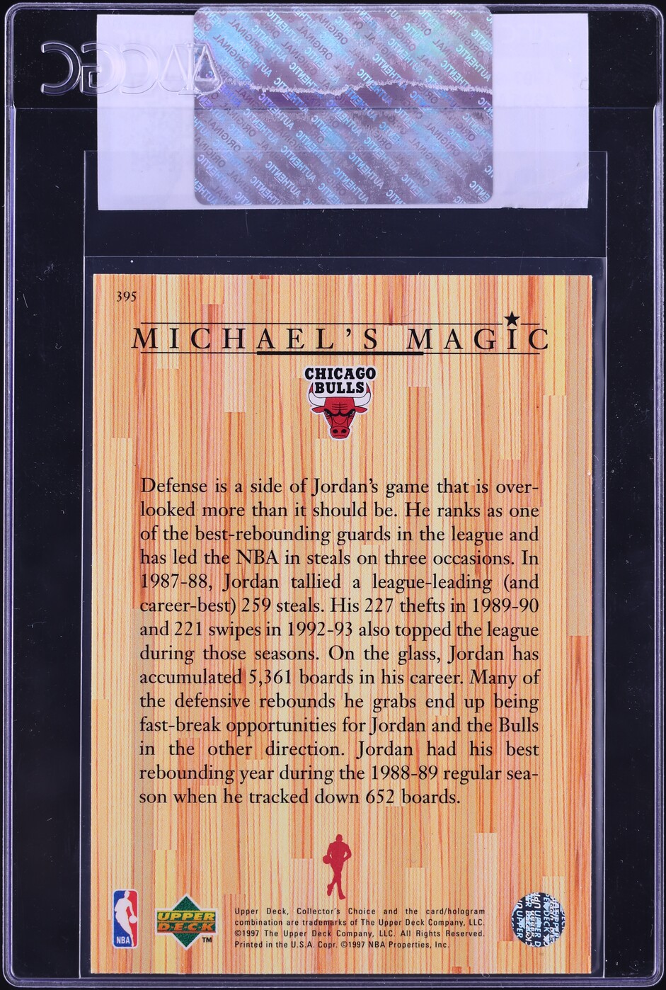 1997 Collector's Choice Michael Jordan #395 CGC AUTH