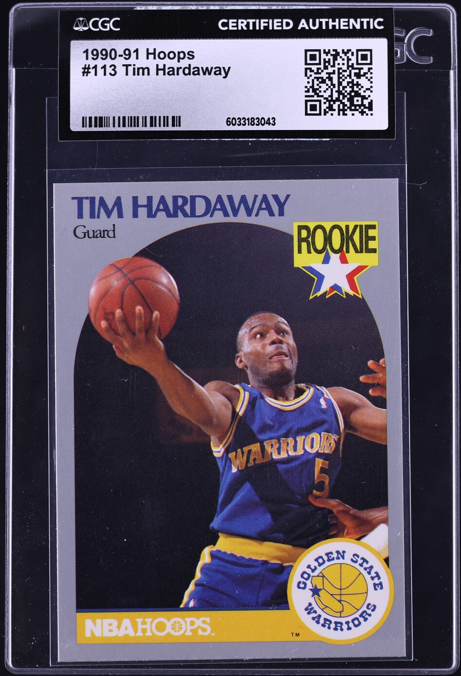 1990 Hoops Tim Hardaway ROOKIE #113 CGC AUTH