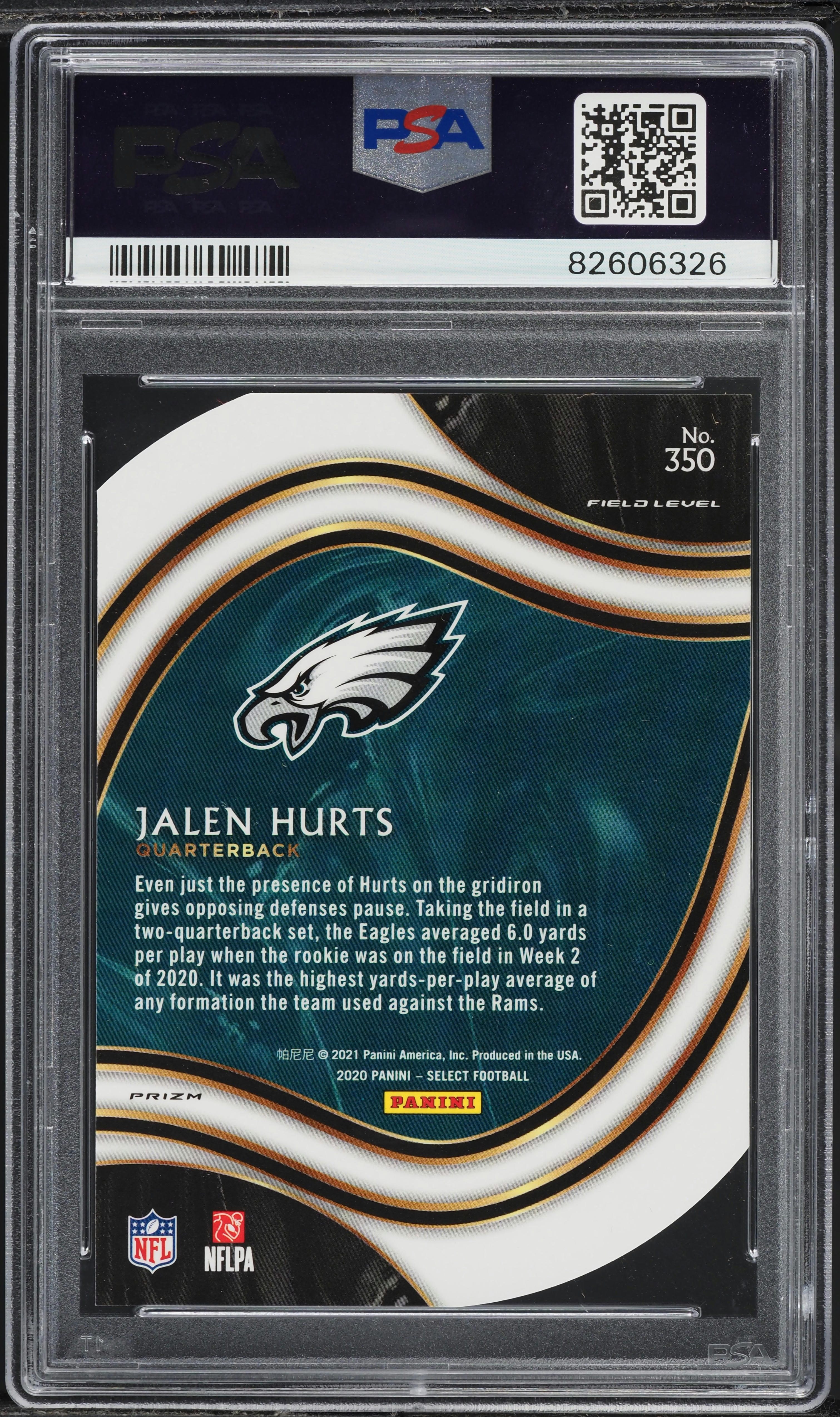 2020 Select Field Level Orange Prizm Die-Cut Jalen Hurts ROOKIE