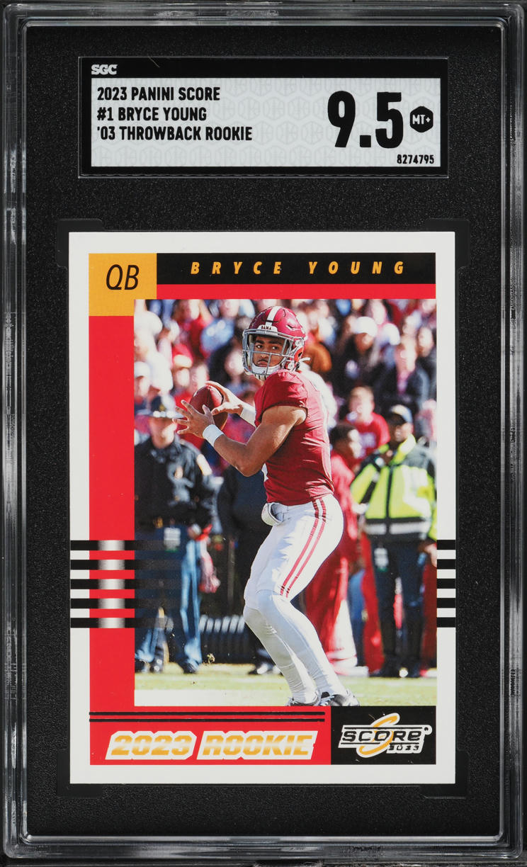 2023 Score '03 Throwback Bryce Young ROOKIE #1 SGC 9.5 MINT+