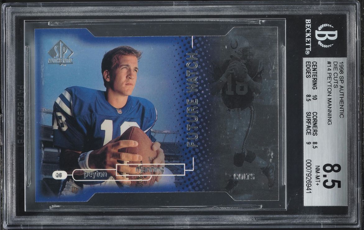 1998 SP Authentic Die-Cut Peyton Manning ROOKIE /500 #14 BGS 8.5 NM-MT+