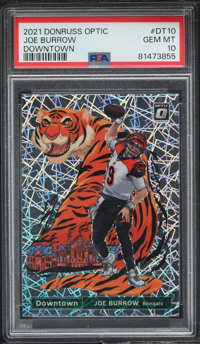 2021 Donruss Optic Downtown Joe Burrow #DT-10 PSA 10 GEM MINT