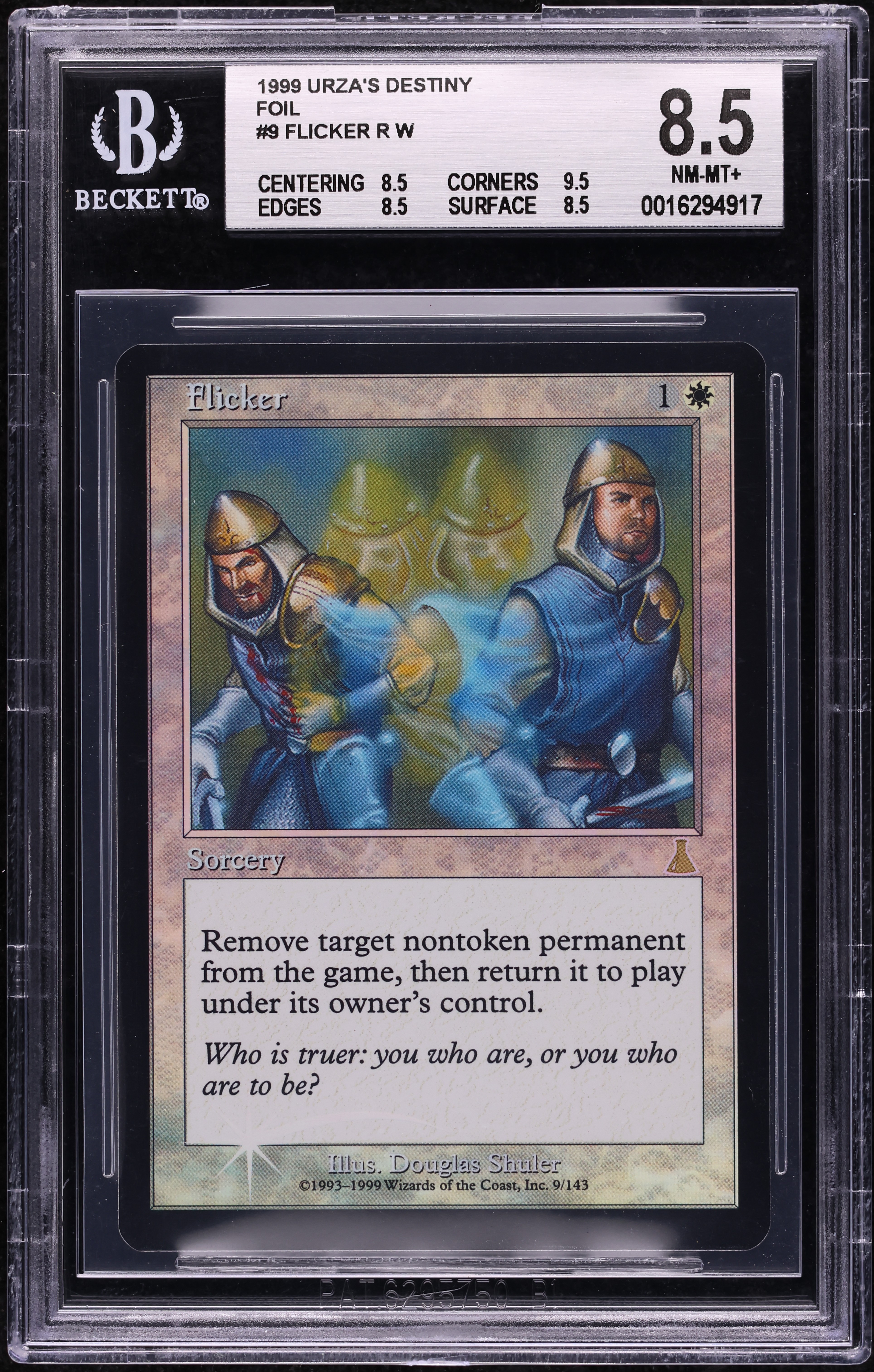1999 Magic The Gathering MTG Urza's Destiny Foil Flicker BGS 8.5 NM-MT+ on  Fanatics Collect