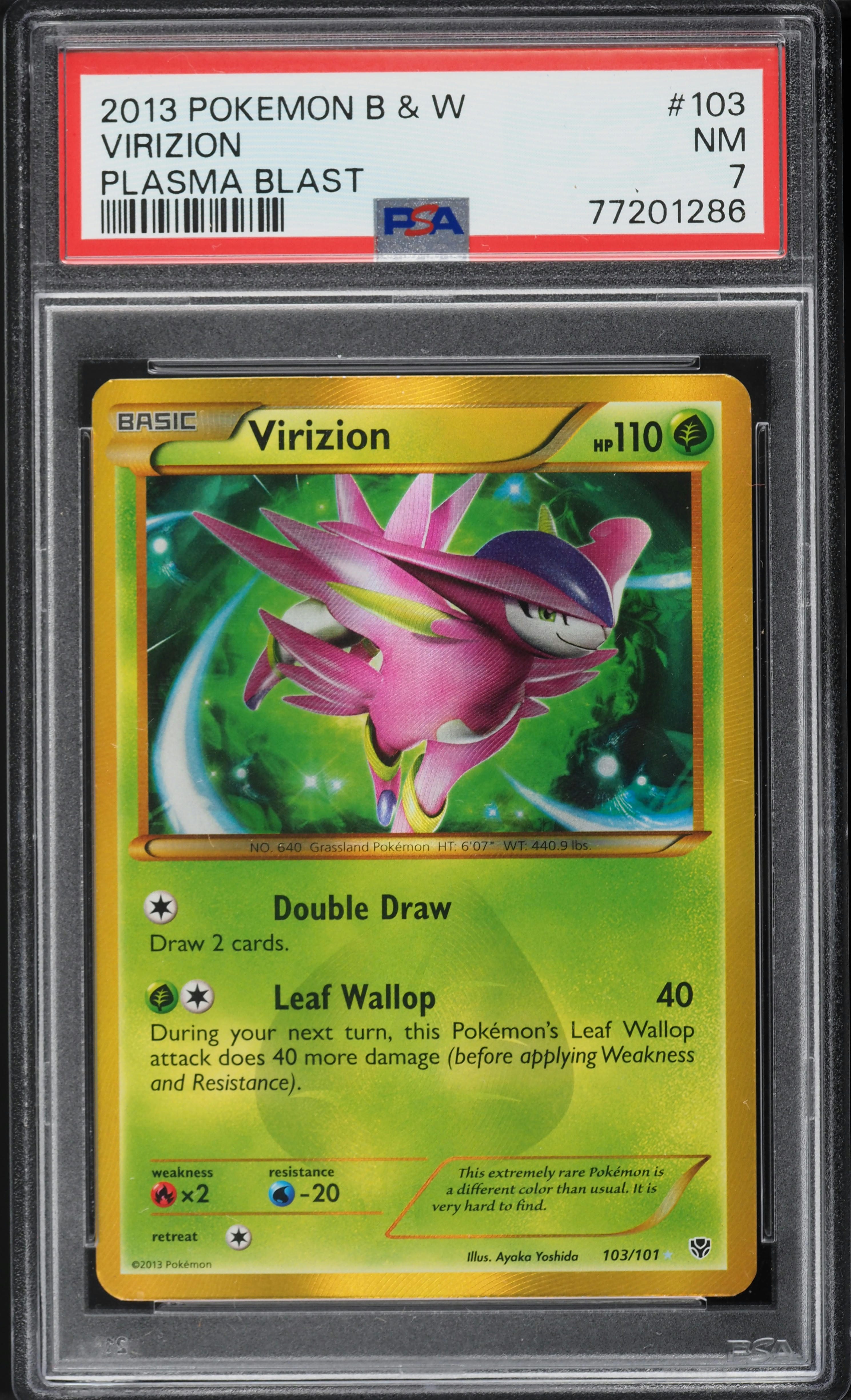 Pokemon Black & White Plasma Blast Secret Rare Virizion #103