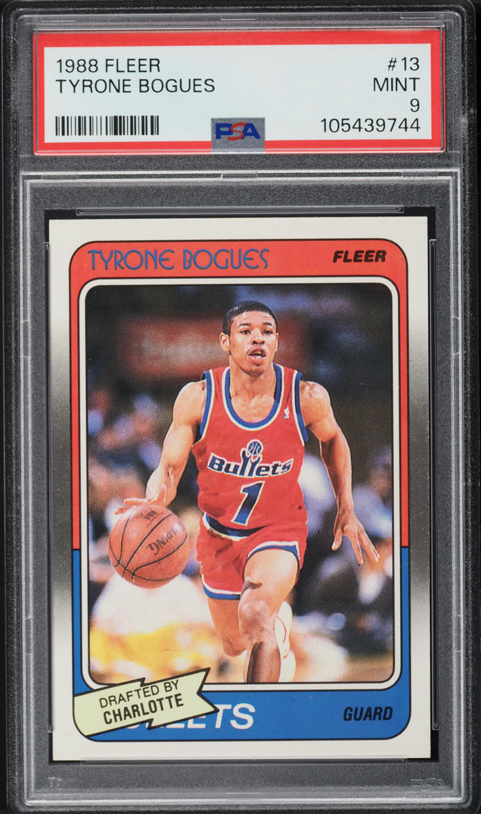 1988 Fleer Basketball Tyrone Muggsy Bogues ROOKIE #13 PSA 9 MINT