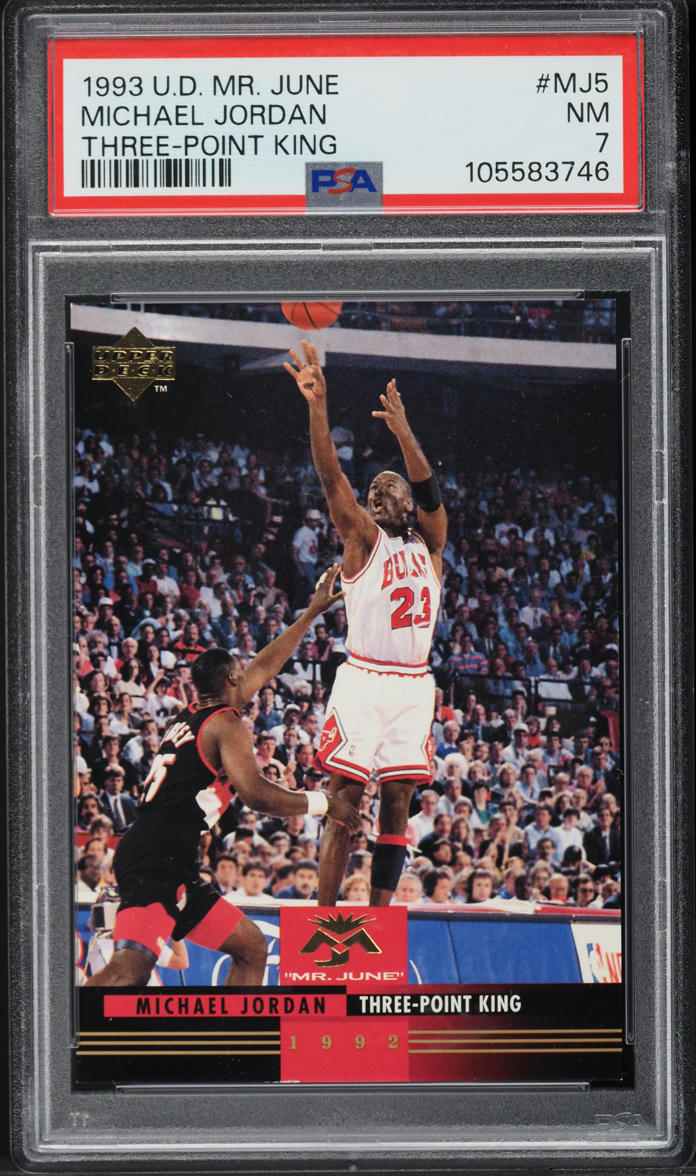 1993 Upper Deck Mr. June Three-Point King Michael Jordan #MJ5 PSA 7 NRMT