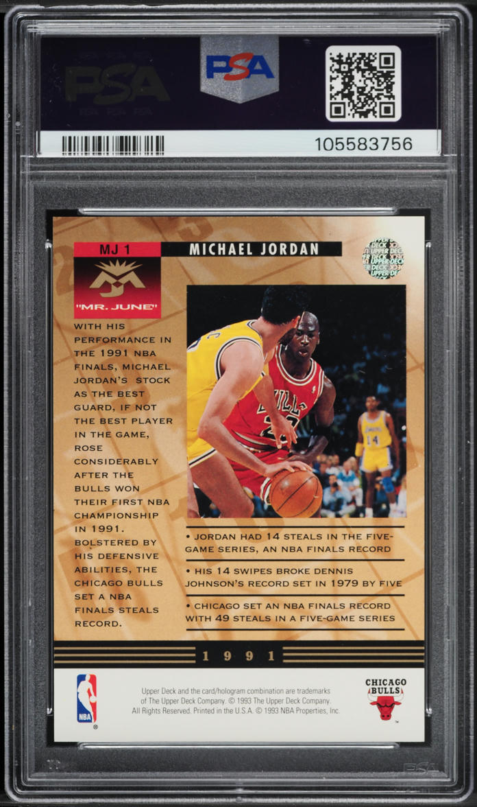1993 Upper Deck Mr. June Jordan's A Steal Michael Jordan #MJ1 PSA 7 NRMT