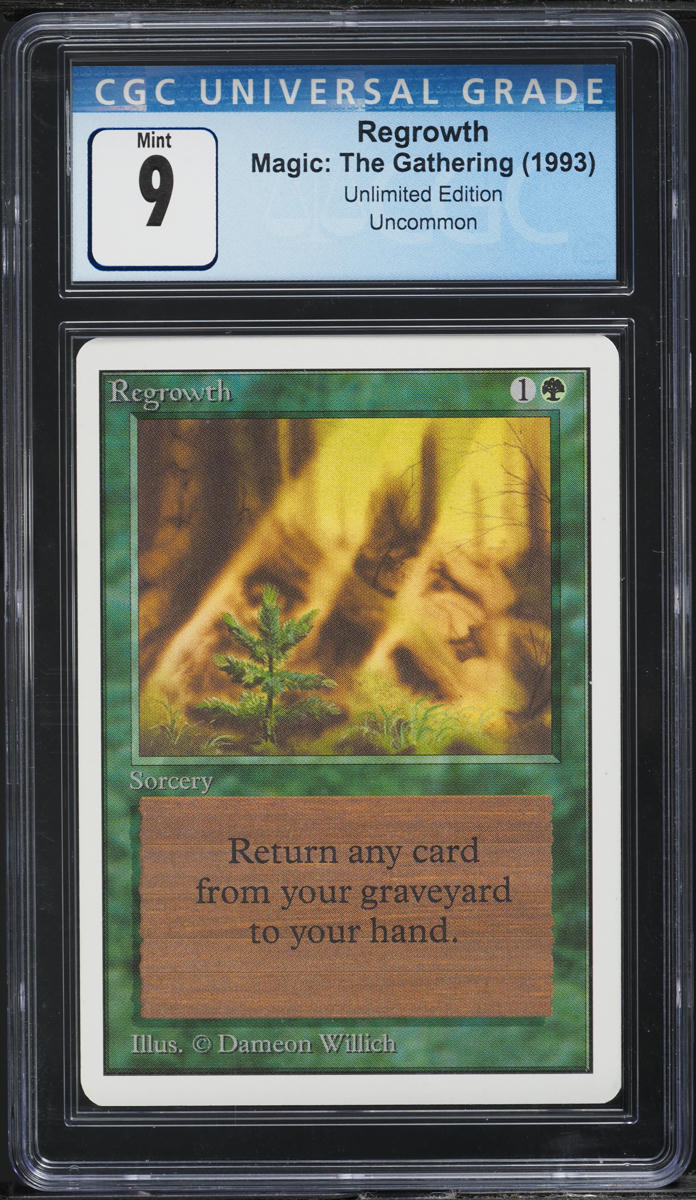 1993 Magic The Gathering MTG Unlimited Edition Regrowth CGC 9 MINT