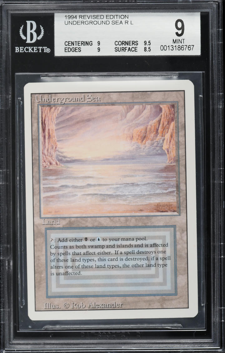MTG under ground sea デュアルランド MTG Alpha Underground Sea Dual Land BGS 8.5 NM-MT+ Card Magic