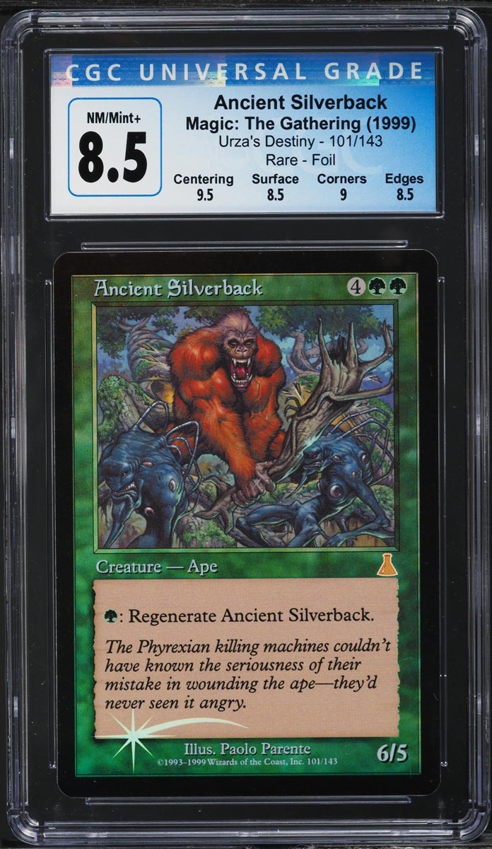 1999 Magic The Gathering MTG Urza's Destiny Foil Ancient Silverback CGC 8.5