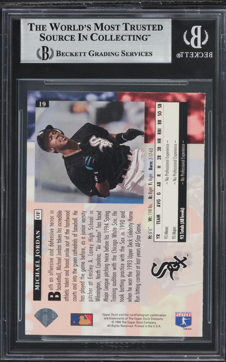 1994 Upper Deck Michael Jordan ROOKIE #19 BGS 9 MINT