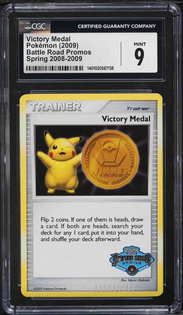 2009 Pokemon Battle Road Promos Spring '08-'09 Victory Medal CGC 9 MINT