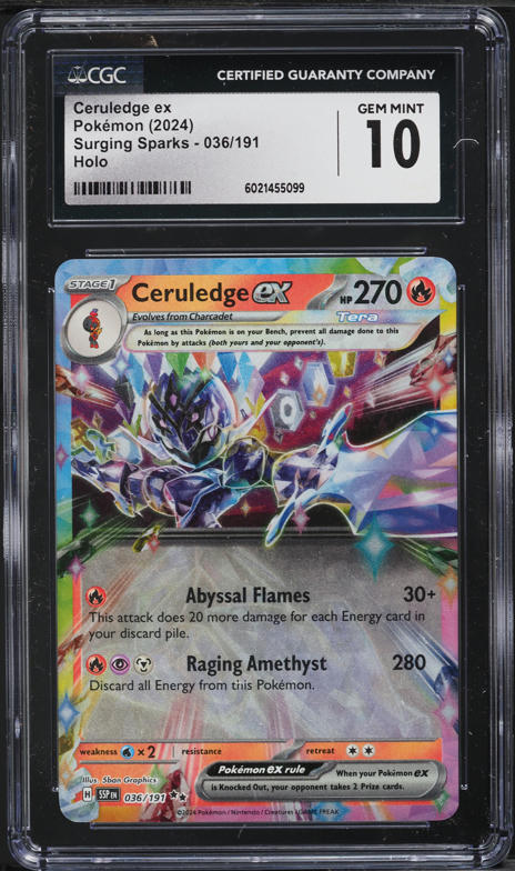 2024 Pokemon SV Surging Sparks Holo Ceruledge ex #36 PSA 10 GEM MINT on Fanatics Collect 2024 Pokemon SV Surging Sparks Holo Ceruledge ex #36 PSA 10 GEM MINT on Fanatics Collect