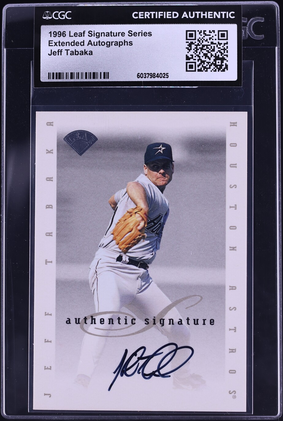 1996 Leaf Signature Series Extended Jeff Tabaka AUTO CGC AUTH