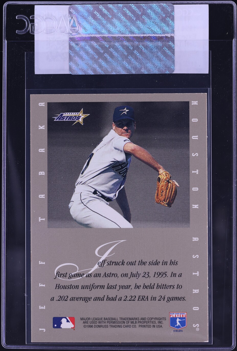 1996 Leaf Signature Series Extended Jeff Tabaka AUTO CGC AUTH