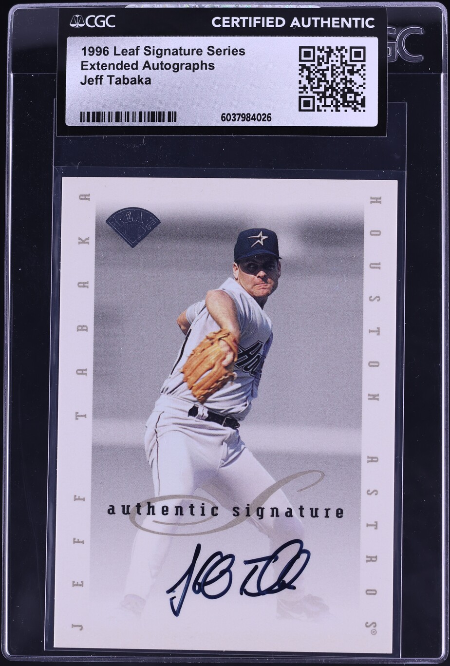 1996 Leaf Signature Series Extended Jeff Tabaka AUTO CGC AUTH