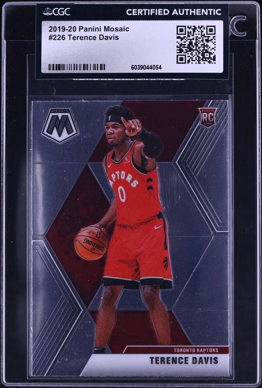 2019 Panini Mosaic Terence Davis ROOKIE #226 CGC AUTH