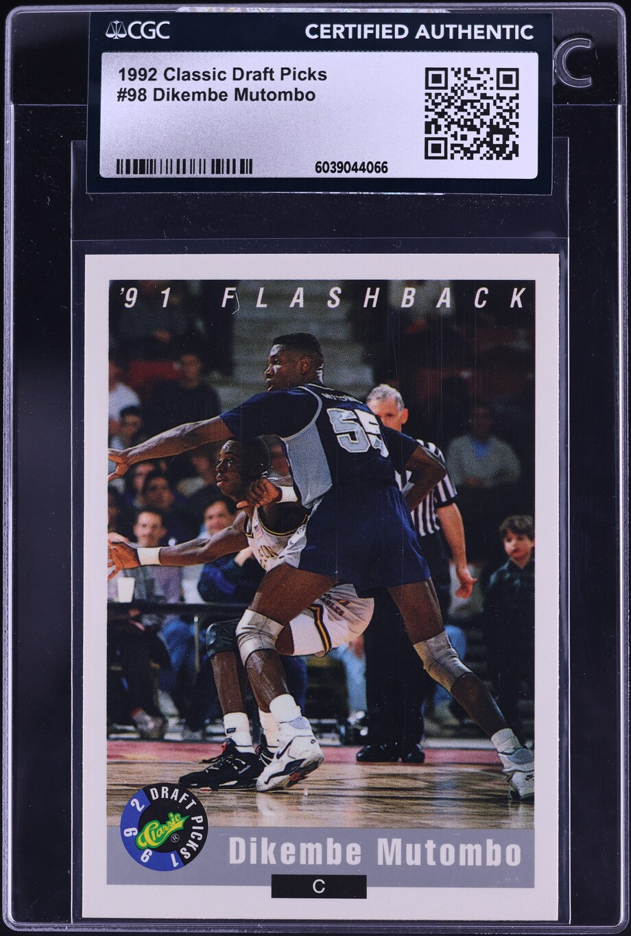 1992 Classic Draft Picks Dikembe Mutombo #98 CGC AUTH