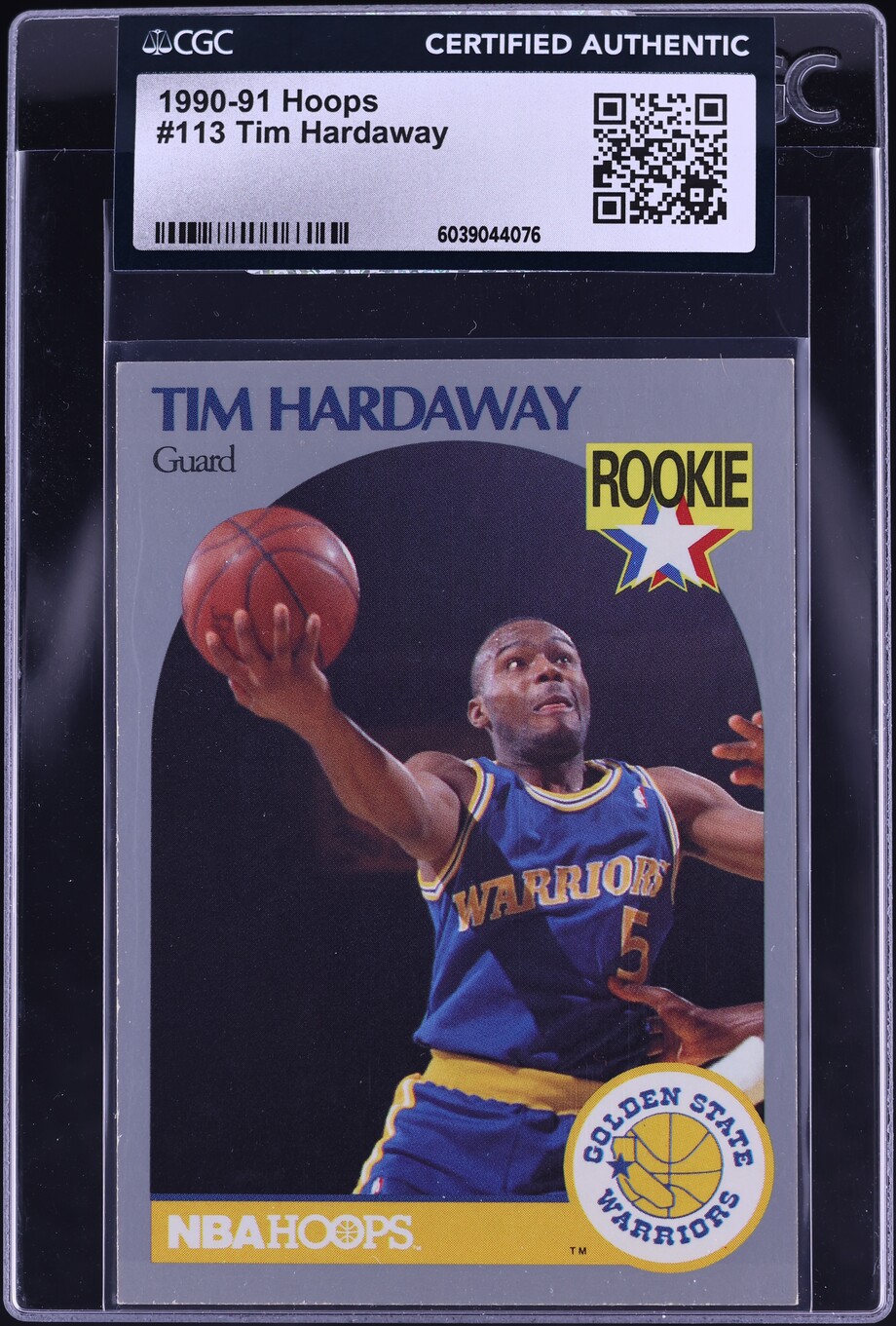 1990 Hoops Tim Hardaway ROOKIE #113 CGC AUTH