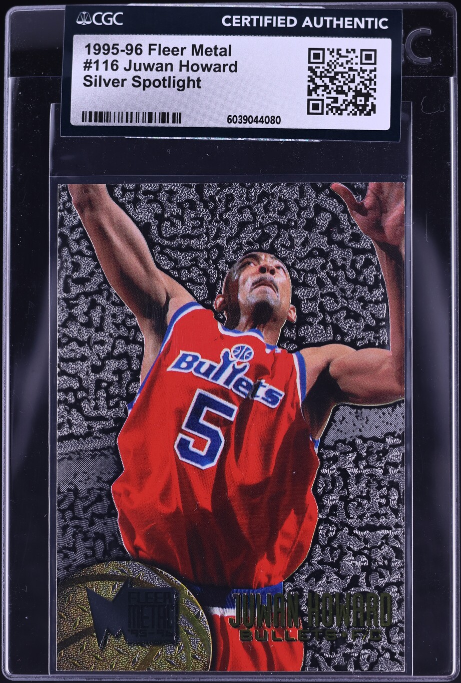 1995 Metal Silver Spotlight Juwan Howard #116 CGC AUTH