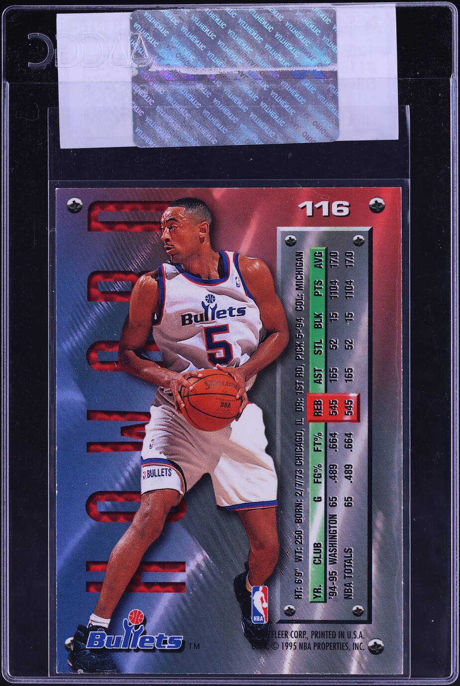 1995 Metal Silver Spotlight Juwan Howard #116 CGC AUTH
