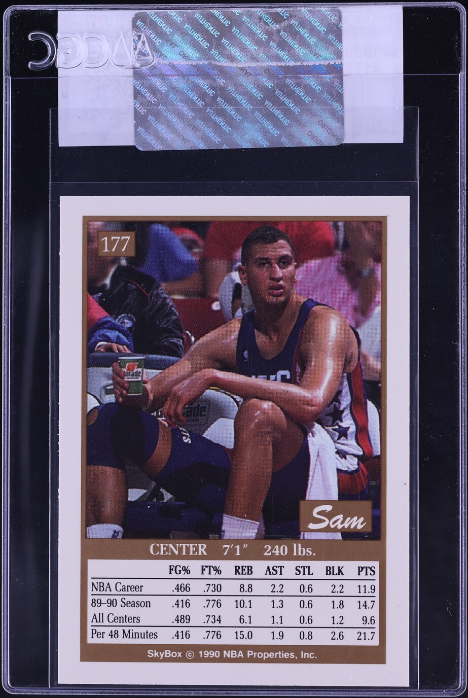 1990 Skybox Basketball Sam Bowie #177 CGC AUTH