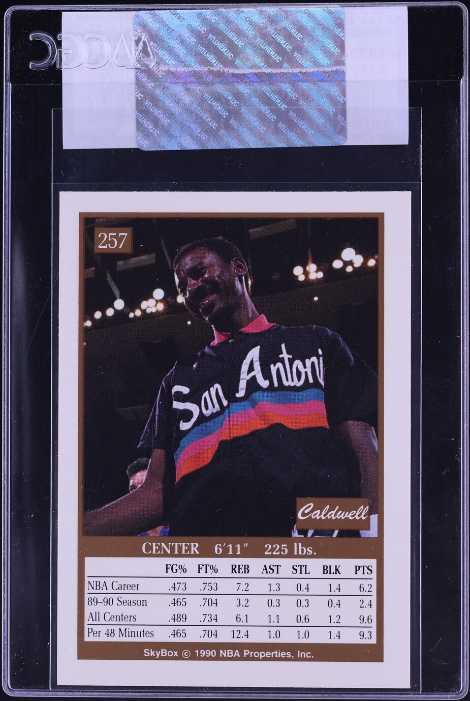 1990 Skybox Basketball Caldwell Jones #257 CGC AUTH