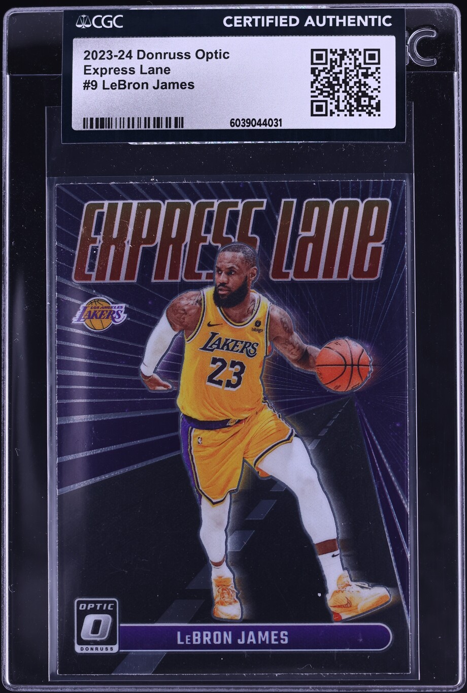 2023 Donruss Optic Express Lane LeBron James #9 CGC AUTH