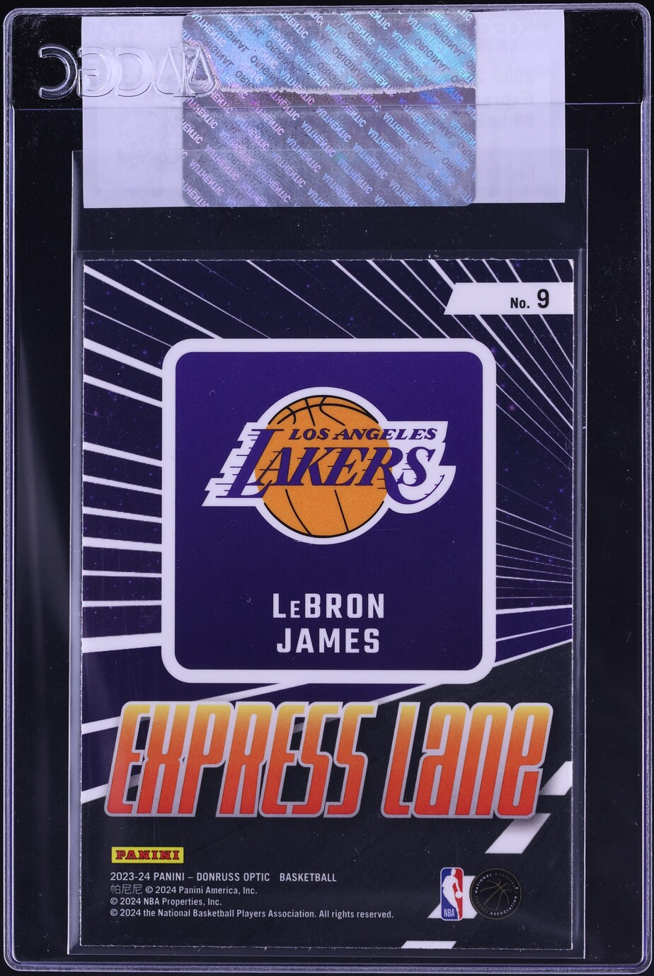 2023 Donruss Optic Express Lane LeBron James #9 CGC AUTH