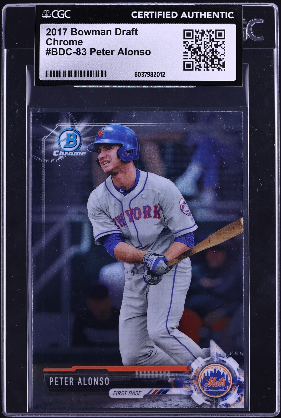2017 Bowman Chrome Draft Pete Alonso PROSPECT #BDC-83 CGC AUTH