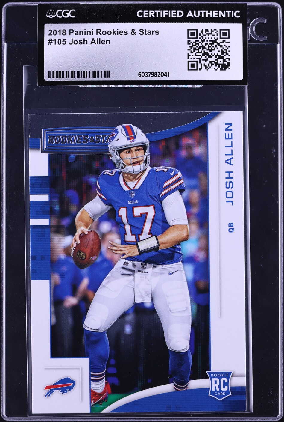 2018 Panini Rookies & Stars Josh Allen ROOKIE #105 CGC AUTH